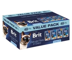 BRIT Premium by Nature Delicate fillets in gravy Box – šlapias kačių maistas – 48x85g