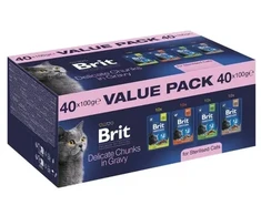 BRIT Premium by Nature Value pack Sterilised Box – šlapias kačių maistas – 40x100g