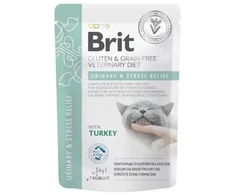 Brit VD Urinary and Stress Relief Cat Pouch 12x85g