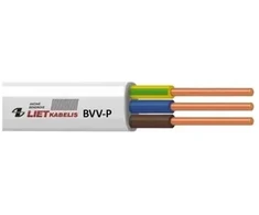 CABLE BVV-P 3X1.0 Baltas 100M