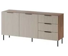 Cama Meble Cama Komoda 1 ALMERA 156x42x75 riešutmedžio/kašmyro spalvos