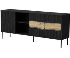 Cama Meble Cama INSERTO 3D1W komoda 190x40x80 juodas + LED