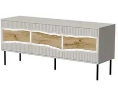 Laikiklis Cama Meble Cama INSERTO 3D TV spintelė 143,5x40x61,5 kašmyras + LED