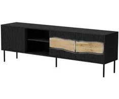 Laikiklis Cama Meble Cama INSERTO 3D1W TV cabinet 190x40x61.5 juodas + LED