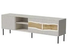 Laikiklis Cama Meble Cama INSERTO 3D1W TV spintelė 190x40x61.5 kašmyras + LED