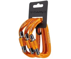 „Camp Orbit Lock“ karabinų komplektas, 3 vnt. – oranžinis