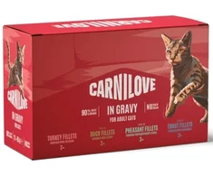 Carni Love Cat Pouch Gravy Box - wet cat food - 12x85g