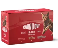 Carni Love Cat Pouch Jelly Box - wet cat food - 12x85g
