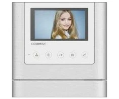 CDV-43M Baltas monitorius, skirtas COMMAX analoginėms sistemoms, 4,3" TFT-LCD, laisvų rankų įranga, jutikliniai mygtukai, COMMAX