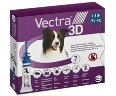 CEVA Vectra 3D (10-25kg) - anti-parasite drops for dogs - 3 x 2,5ml