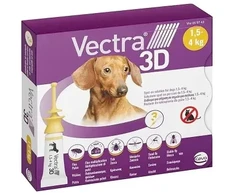 CEVA Vectra 3D (1,5-4kg) - anti-parasite drops for dogs - 3 x 0,8ml