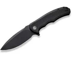 CIVIVI Praxis peilis su 9Cr18MoV geležte ir Micarta All Juodas rankena, modelis C803G