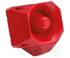 Cooper Eaton „Asserta MIDI“ optinis ir akustinis signalizacijos įrenginys 230 V AC 108 dB raudonas IP66 (7052111FUL-0130)