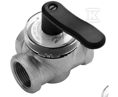 Rotacinis vožtuvas DANFOSS, bronzinis, trišakis, HRB 3, d32 Kvs16