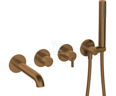 Deante potinkinis 4 dalių vonios maišytuvas Deante Silia BQS_C18P, Brushed bronze