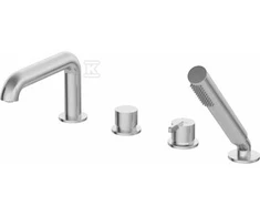 Deante 4 dalių vonios maišytuvas Deante Silia BQS_F14M, Brushed steel