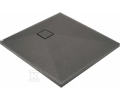 Granitinis dušo padėklas Deante Correo, Anthracite metallic, 80x80 cm