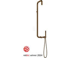 Dušo komplektas su maišytuvu Deante Silia NQS_C4XM, Brushed bronze