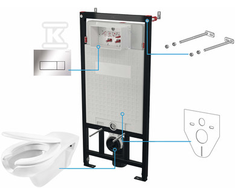 Potinkinis WC komplektas Deante Vital 6in1, CDVS6WPW, Baltas/Chrome
