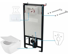 Unitazo komplektas potinkinis Deante Anemon, 117.6 cm