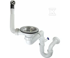 Sifonas granitinėms plautuvėms Deante Space-Saver ZXY_9949, Steel