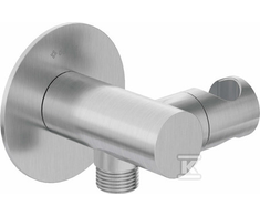 Deante Round angled connector with handset holder