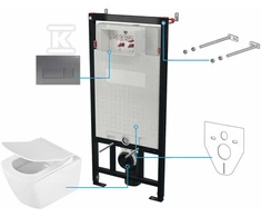 Potinkinis WC komplektas Deante Anemon 6in1, CDZT6ZPW, Baltas/Titanium