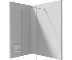 Walk-in dušo sienelė Deante Prizma, Brushed steel, 90x195 cm