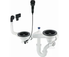 Sifonas granitinėms plautuvėms Deante Space-Saver ZXY_N983, Nero