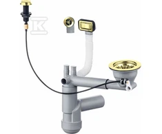 Sifonas plautuvėms Deante Space-Saver Lux ZXY_Z911, Auksinis