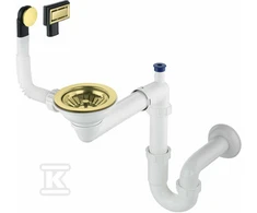 Sifonas granitinėms plautuvėms Deante Space-Saver ZXY_R949, Brushed auksinis