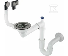 Sifonas granitinėms plautuvėms Deante Space-Saver ZXY_D949, Titanium