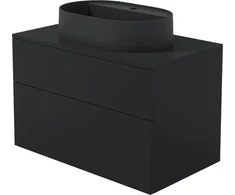 Deante Prizma spintelė su granitiniu praustuvu, 80x52x47 cm + 55x35 cm, Nero (SDNB8SNU6B)