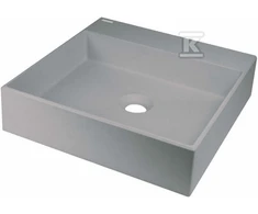 Granitinis praustuvas Deante Correo 40x40 cm, CQR_SU4S, Metallic pilkas