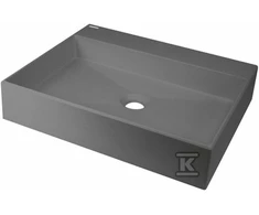 Granitinis praustuvas Deante Correo 50x40 cm, CQR_TU5S, Antracitas metalas