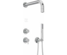 Potinkinis dušo komplektas Deante Silia NQS_F9XK, Brushed steel