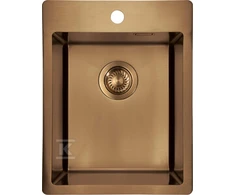 Virtuvinė plautuvė Deante Olfato Precious, ZPO_C10E, Brushed bronze