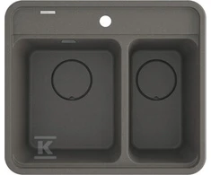 Granitinė virtuvinė plautuvė Deante Momi, ZKM_T503, Anthracite metallic