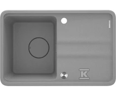 Granitinė virtuvinė plautuvė Deante Momi, ZKM_S11A, Metallic pilkas