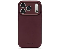 Decoded odinis iPhone 17 Pro Max dėklas, tamsiai rubino spalvos