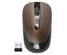 DEFENDER Bevielė pelė WAVE MM-995 RF SILENT CLICK BRĄZOWA 52992