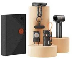 „Havit STK011“ ES kelioninis rinkinys – rinkinys (kelioninis įkroviklis + išorinė baterija + USB-C laidas + rankinis ventiliatorius)