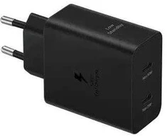 Samsung 50 W maitinimo adapteris, dvigubas, juodas