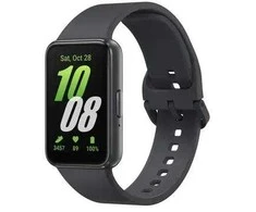 Samsung „Galaxy Fit 3“ (R390) su juoda sportine apyranke