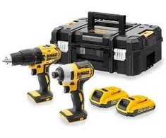 DeWALT DCK2060D2T-QW maitinamas atsuktuvas/smūginis veržliasukis Geltonas