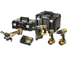 DeWalt DCK429P3T-QW Rinkinys Combo DCD805+DCG405+DCH273+DCF850, 18V Juodas, Geltonas