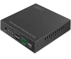 Adapteris AV Digitus DIGITUS HDMI Fiber IP Receiver 4K/60Hz juoda