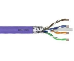 Assmann Electronic DIGITUS Montavimo kabelis Cat.6 F/UTP Dca vientisas laidas AWG 23/1 LSOH 500m violetinė ritė