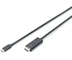 Digitus USB C/HDMI laidas M/M juodas 5m USB 3.1 SuperSpeed+ 4K 60Hz