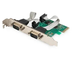 Digitus Valdiklis RS232 PCI Express 2xDB9 žemo profilio, lustų rinkinys: AX99100
